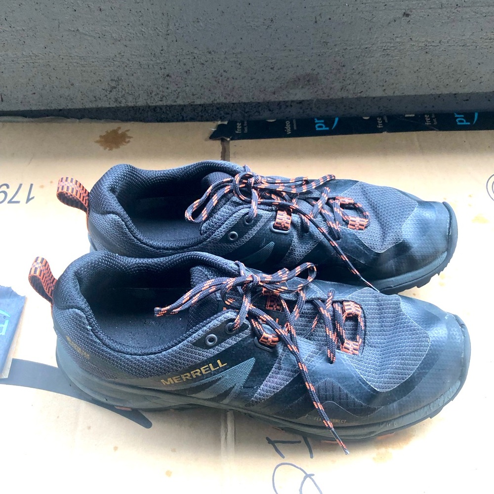 Merrell J034231  Train Flex2 Men’s Black Gray Orange Sneakers Size 11